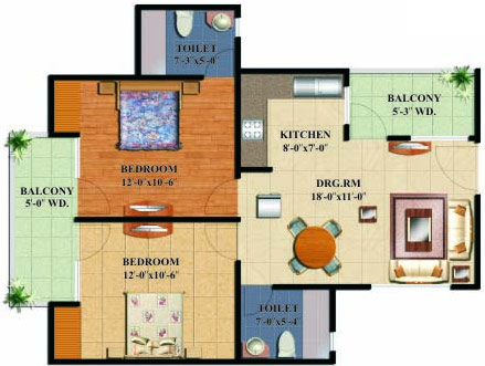 Floor Plan 2bhk