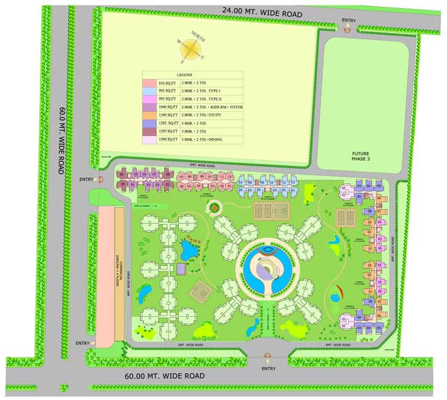 Ajnara Le Garden - Siteplan