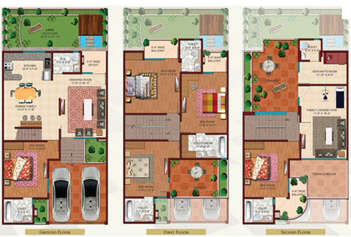Floor Plan 110 sq. yd. villa